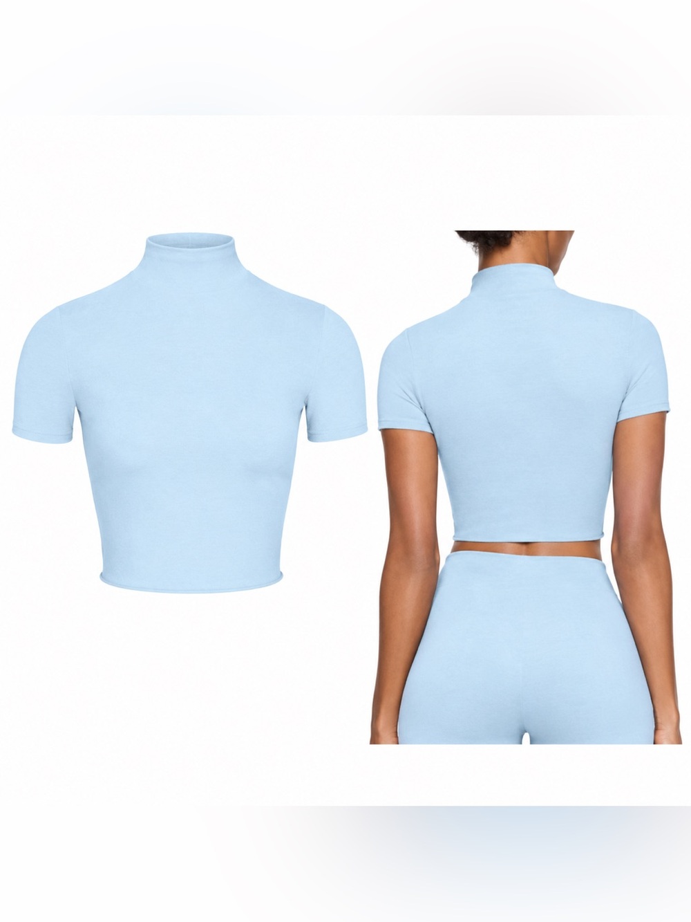 Skims Raw Edges Intimates Cropped Tee
